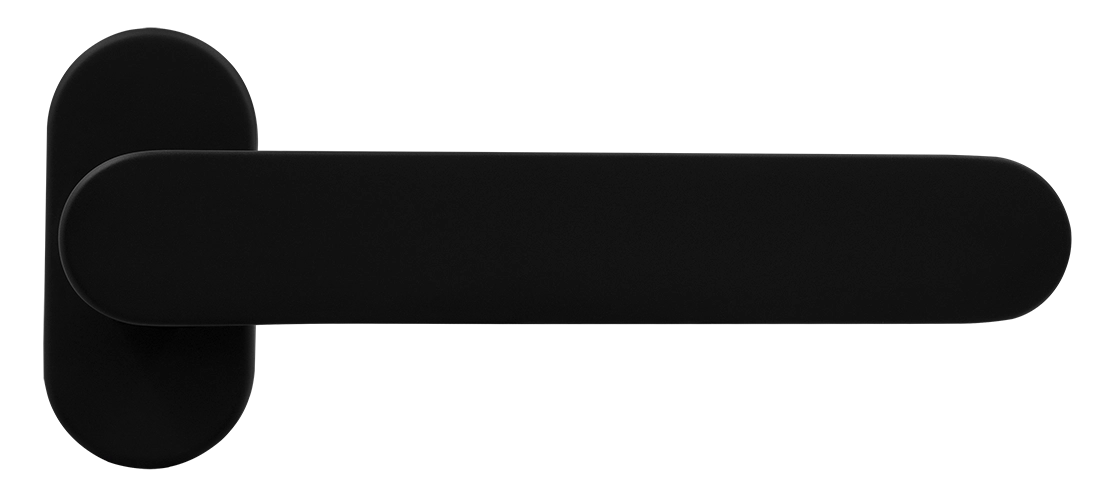 Ручка оконная LE BOAT W1 NERO-ST на прямоугольной розетке, цвет черный soft-touch, латунь фото купить Ульяновск