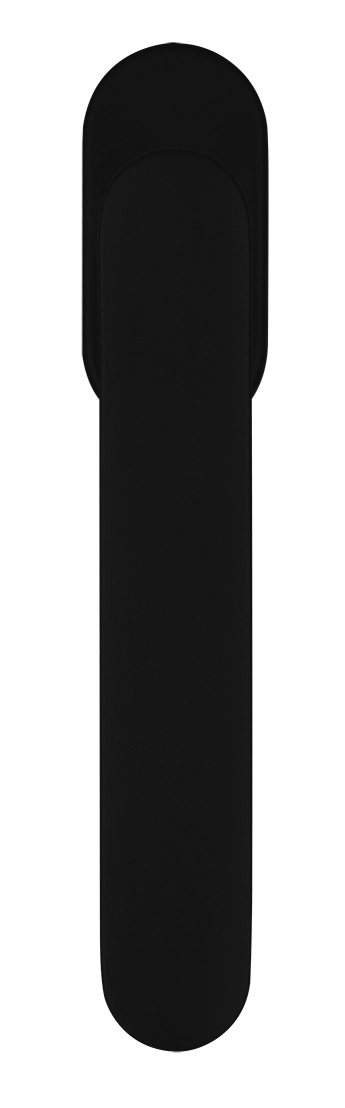 Ручка оконная LE BOAT W1 NERO-ST на прямоугольной розетке, цвет черный soft-touch, латунь фото купить в Ульяновске