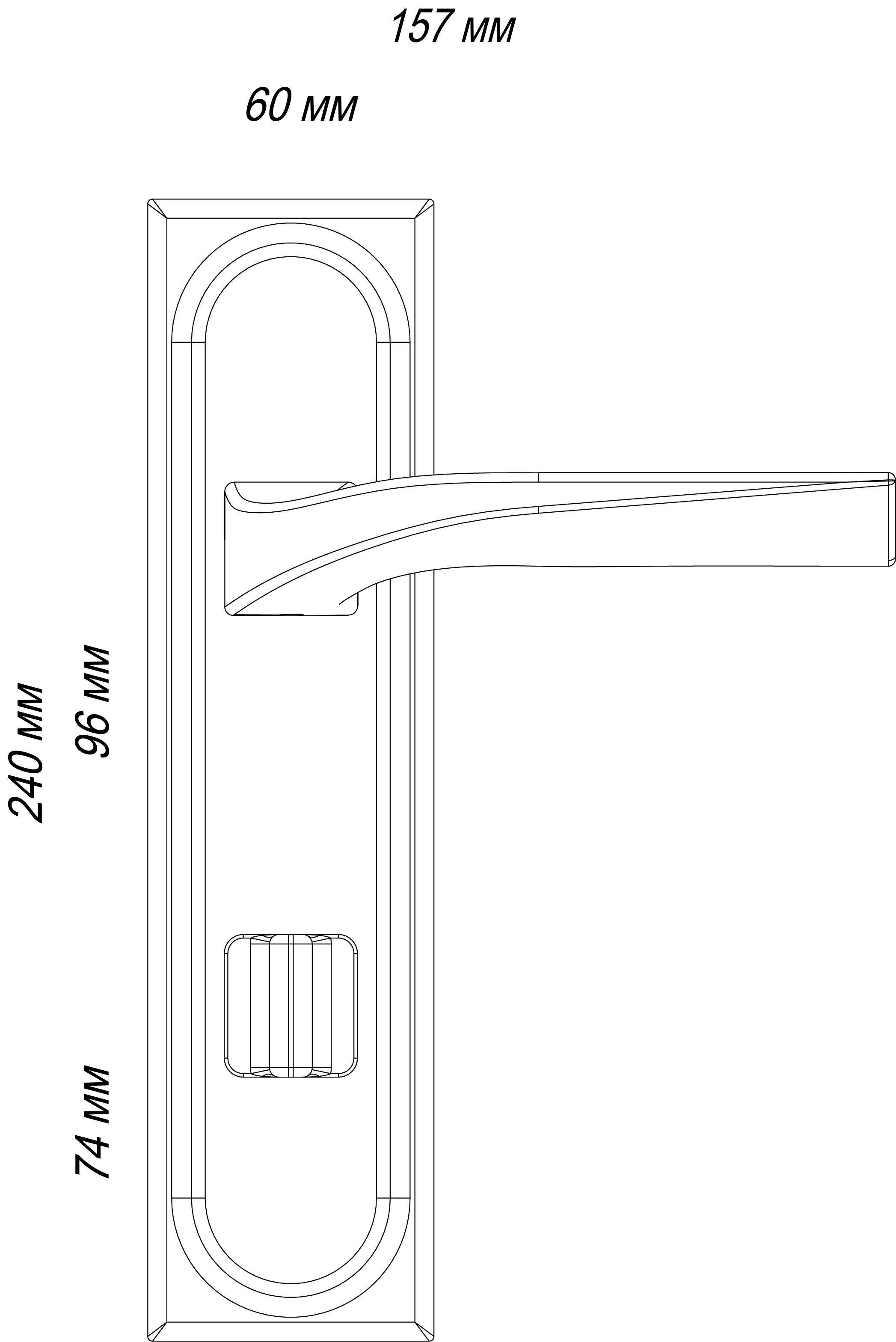 Ручка дверная WD CONCERT HALL PLS WF на планке, цвет Зимняя стужа/Winter Frost фото фурнитура Ульяновск