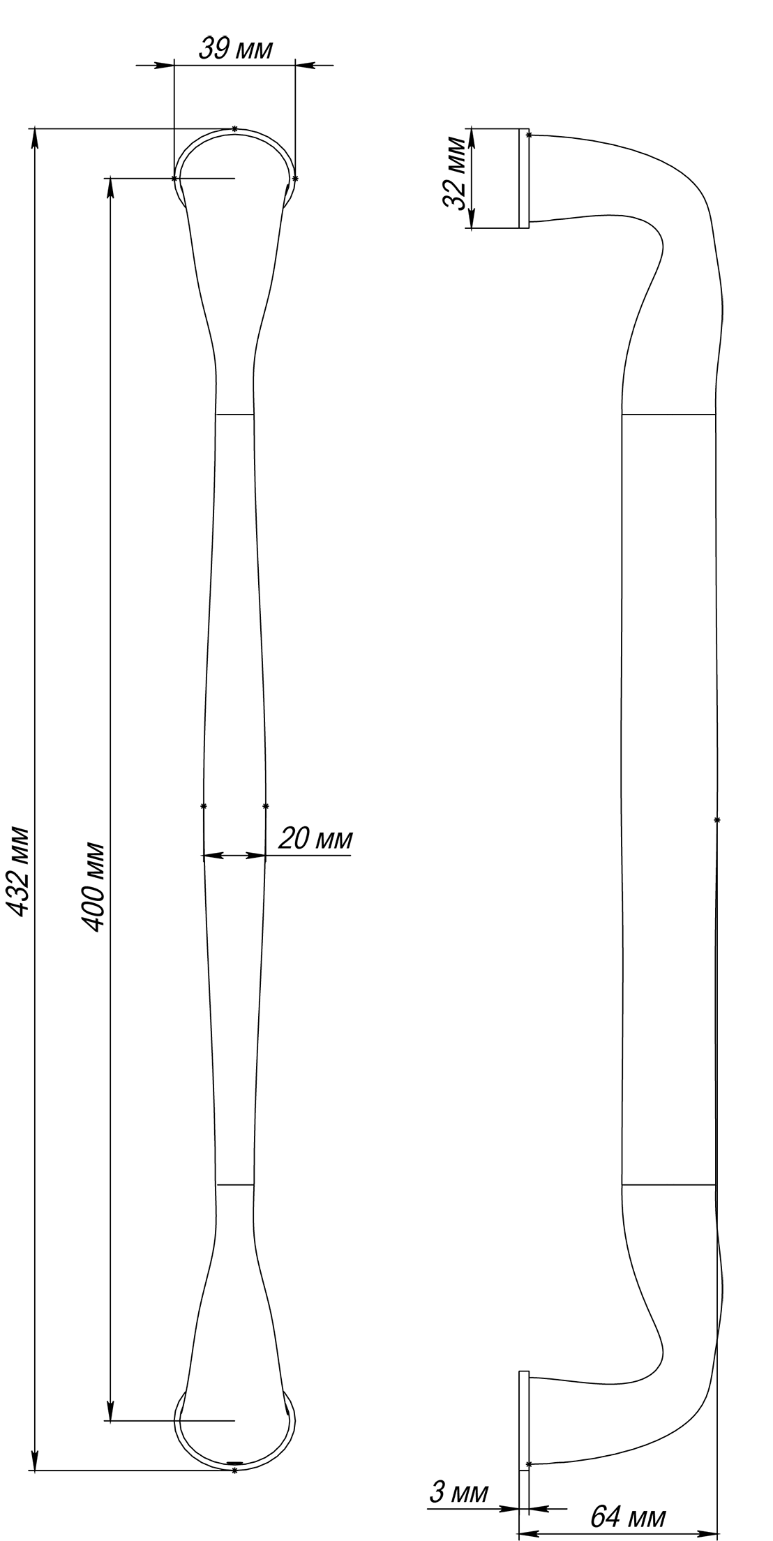 Ручка-скоба LVB PH SST, цвет Летняя гроза/Summer Storm фото купить в Ульяновске