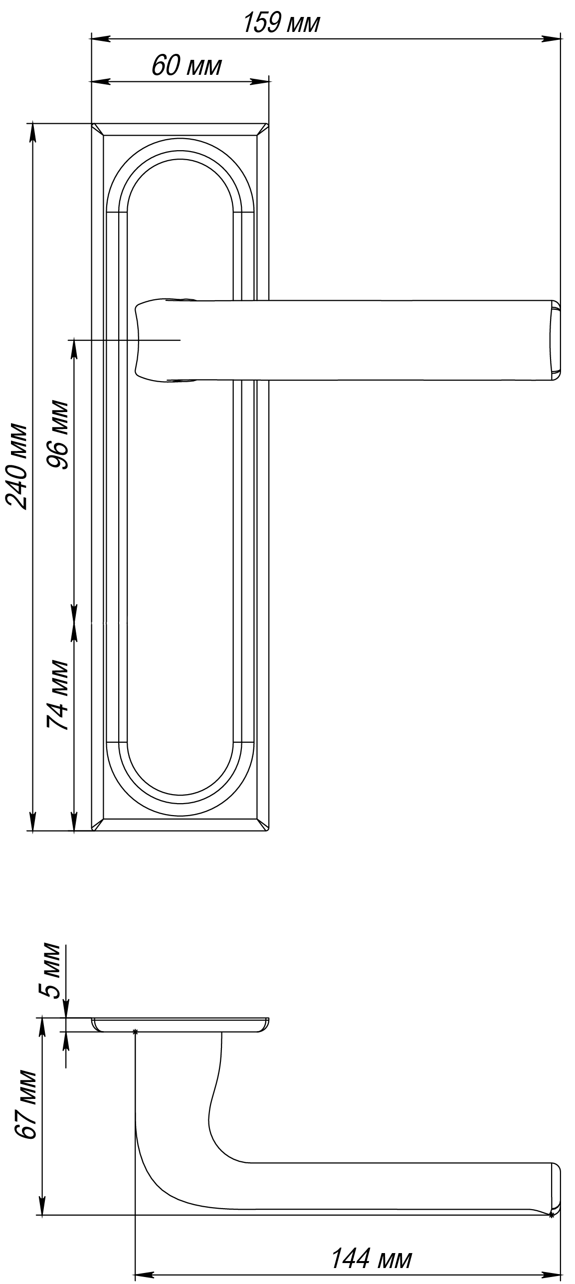 Ручка дверная THE BUS STATION PLS WF на планке, цвет Зимняя стужа/Winter Frost фото фурнитура Ульяновск