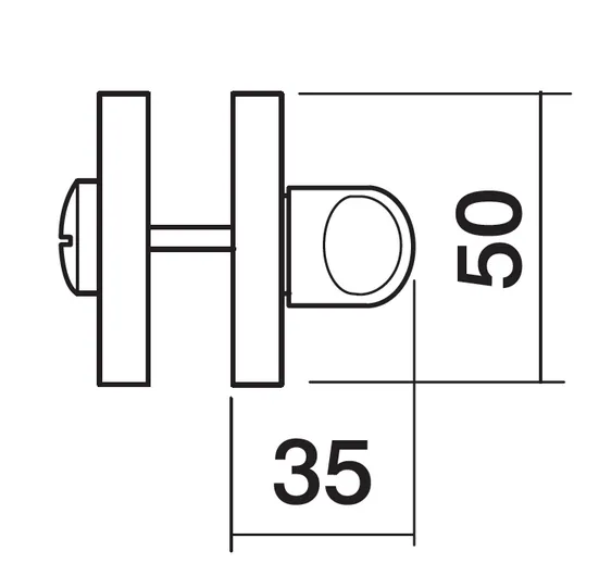 LUX-WC-R2 OBR, завертка сантехническая, цвет - кофе фото купить в Ульяновске