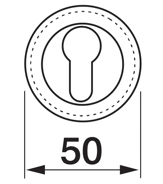 Накладка на замок LUX-KH-R4 OSA круглая под евроцилиндр, цвет матовое золото фото купить в Ульяновске
