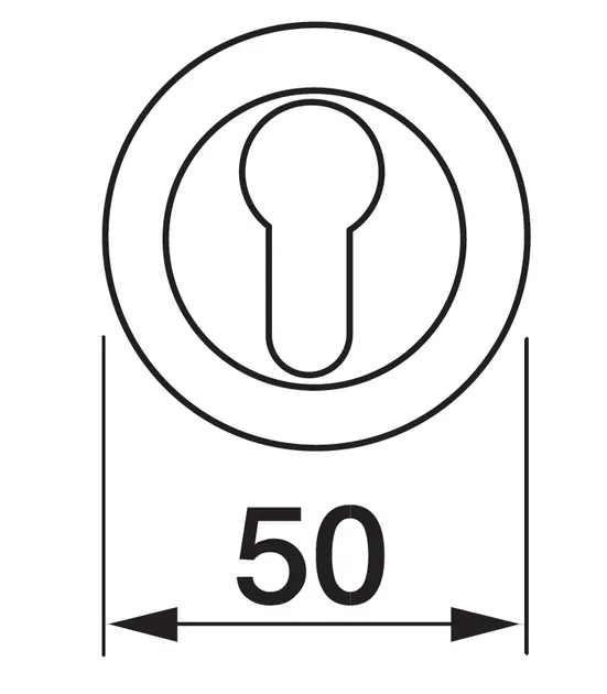 Накладка на замок LUX-KH-R2 CSA круглая под евроцилиндр, цвет матовый хром фото купить в Ульяновске