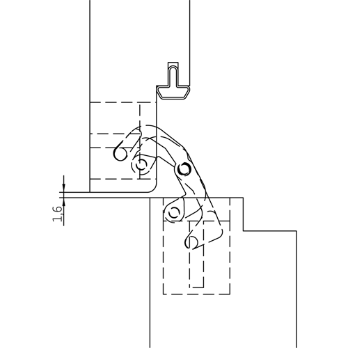 HH-19 B, скрытая петля, цвет - черный фотомореллиУльяновск