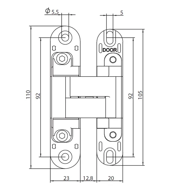 HH-19 B, скрытая петля, цвет - черный фото купить в Ульяновске