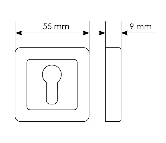 Накладка MH-KH-S55 GR/PC на ключевой цилиндр, цвет графит/хром фото купить в Ульяновске