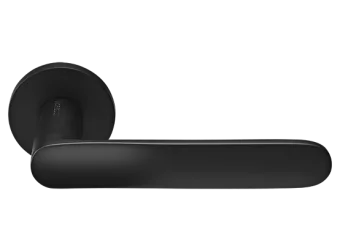GARAK  ручка дверная на круглой розетке 6 мм, MH-59-R6 BL, цвет - чёрный
