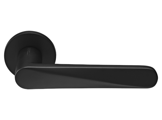 CAYAN - ручка дверная  на круглой розетке 6 мм, MH-58-R6 BL,  цвет - чёрный фото купить Ульяновск