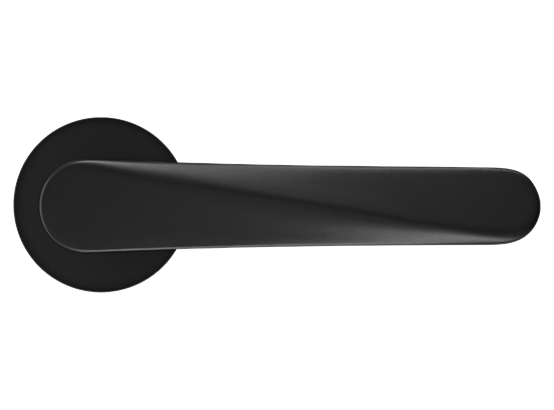CAYAN - ручка дверная  на круглой розетке 6 мм, MH-58-R6 BL,  цвет - чёрный фото купить в Ульяновске